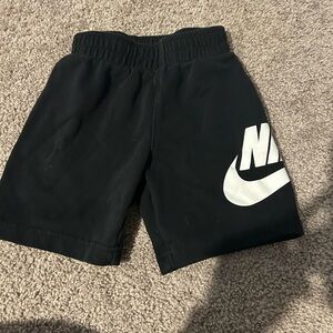 Nike Kids Black Shorts with White Logo
